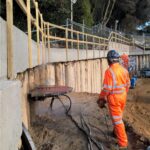 Removal of reinforced concrete wall